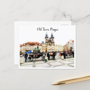 Tarjeta postal de vacaciones de la ciudad vieja de