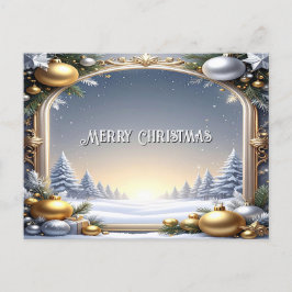 Tarjeta postal de vacaciones de marco de Navidad