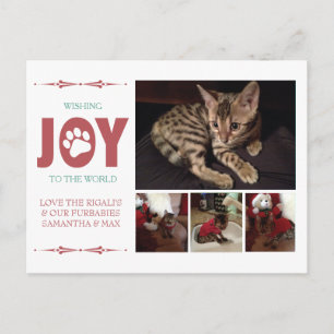 Tarjeta postal de vacaciones de Mascota rojo Clare