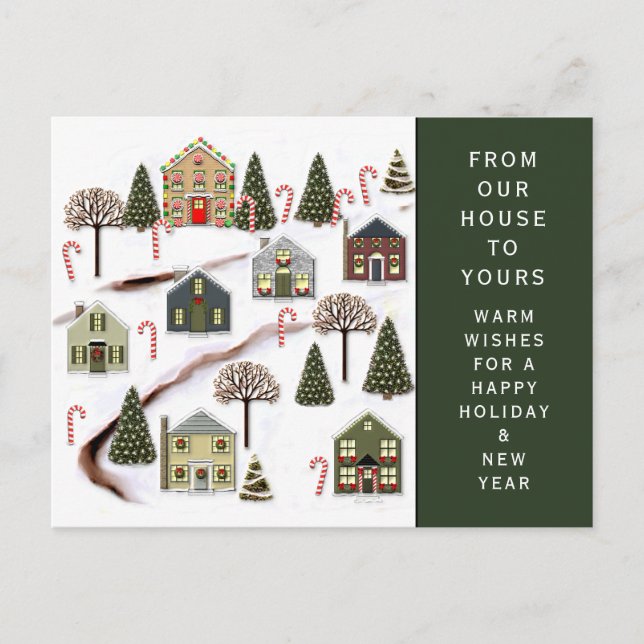 Tarjeta postal de vacaciones de Navidad (Anverso)