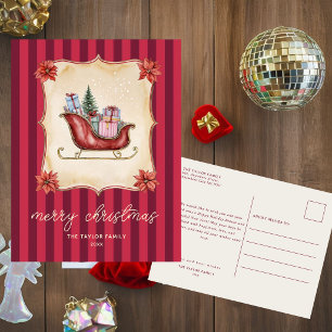 Tarjeta postal de vacaciones de Navidad alegre T
