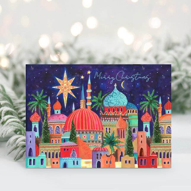 Tarjeta postal de vacaciones de Navidad de la ciud (Subido por el creador)