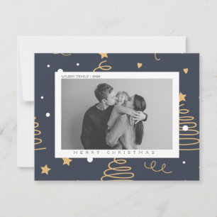 Tarjeta postal de vacaciones de Navidad minimalist