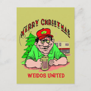 Tarjeta postal de vacaciones de Navidades Unidos d
