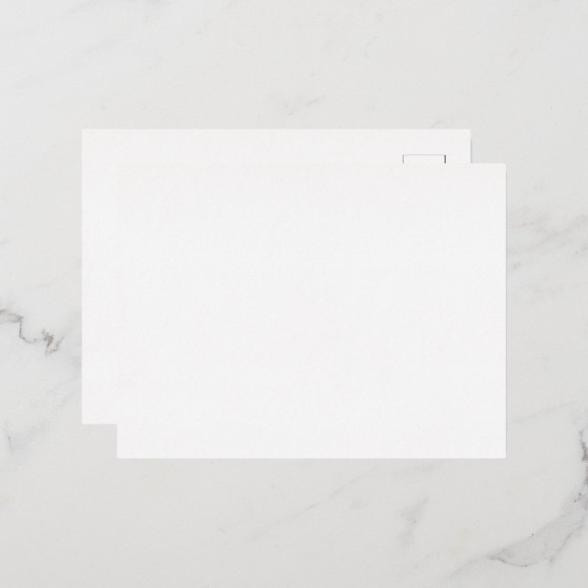 Tarjeta postal de vacaciones de papel de aluminio (Anverso/Reverso)