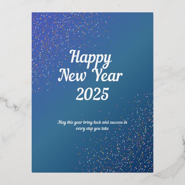 Tarjeta postal de vacaciones de papel de aluminio (Anverso)