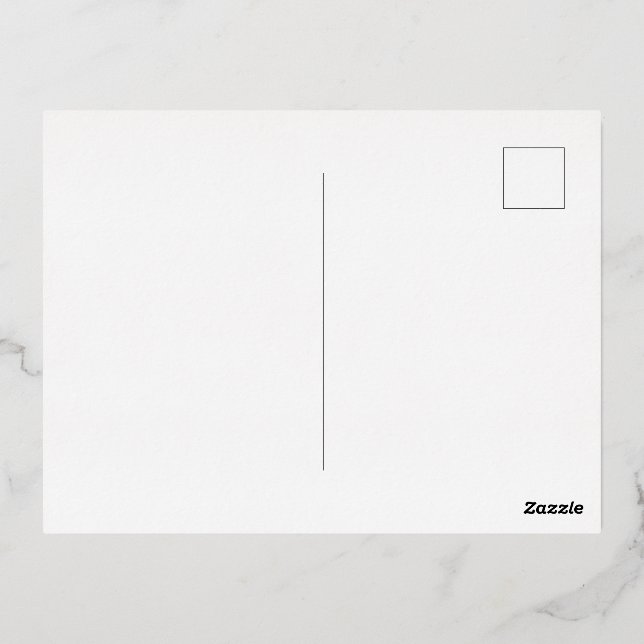 Tarjeta postal de vacaciones de papel de aluminio (Reverso)