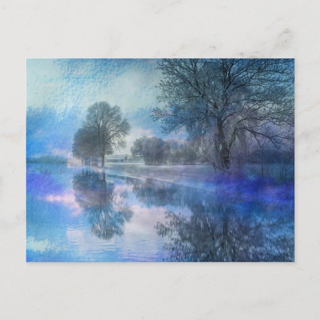 Tarjeta postal de vacaciones de reflexión de invie (Anverso)