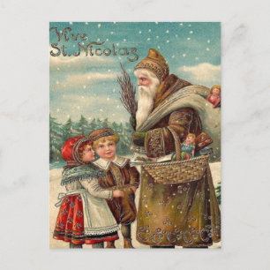 Tarjeta postal de vacaciones de regalo vintage de