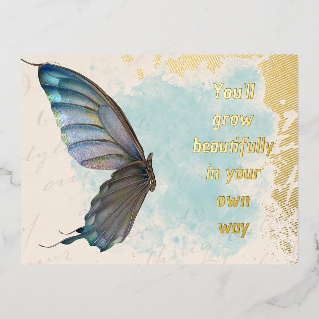 Tarjeta postal de vacaciones de Relieve metalizado (Anverso)