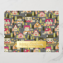 Tarjeta postal de vacaciones de Relieve metalizado