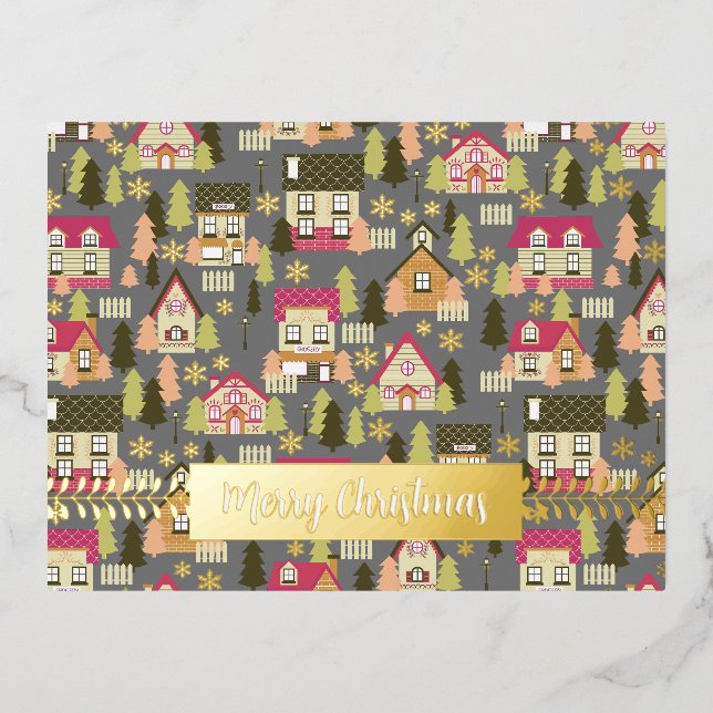 Tarjeta postal de vacaciones de Relieve metalizado (Anverso)