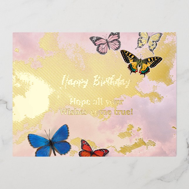 Tarjeta postal de vacaciones de Relieve metalizado (Anverso)