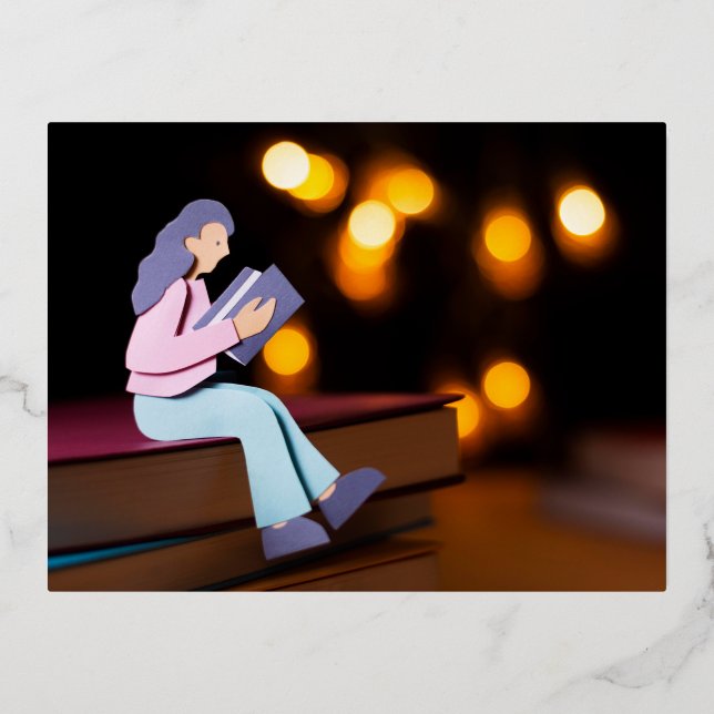 Tarjeta postal de vacaciones de Relieve metalizado (Anverso)