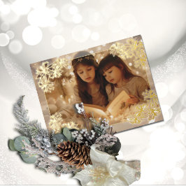 Tarjeta postal de vacaciones de Sheer Poinsettia L