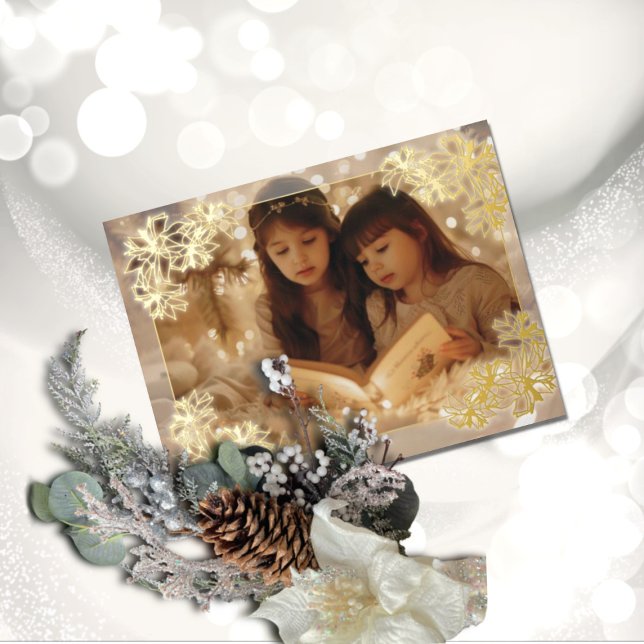 Tarjeta postal de vacaciones de Sheer Poinsettia L (Subido por el creador)