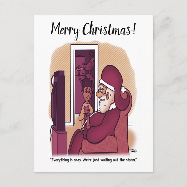 Tarjeta postal de vacaciones de tormenta de invier (Anverso)