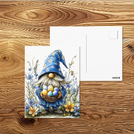 Tarjeta postal de vacaciones del gnomo de Pascua