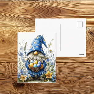 Tarjeta postal de vacaciones del gnomo de Pascua
