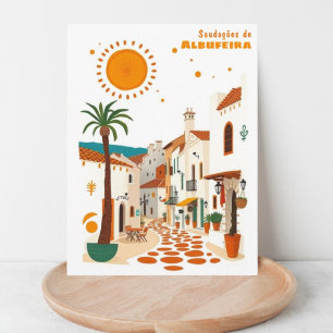 Tarjeta postal de vacaciones en Albufeira Algarve 