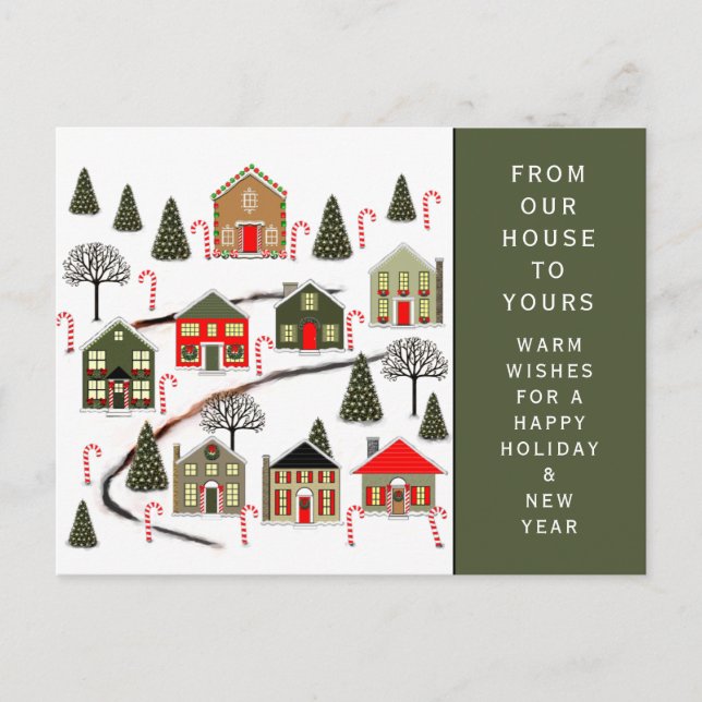 Tarjeta postal de vacaciones para navidades (Anverso)