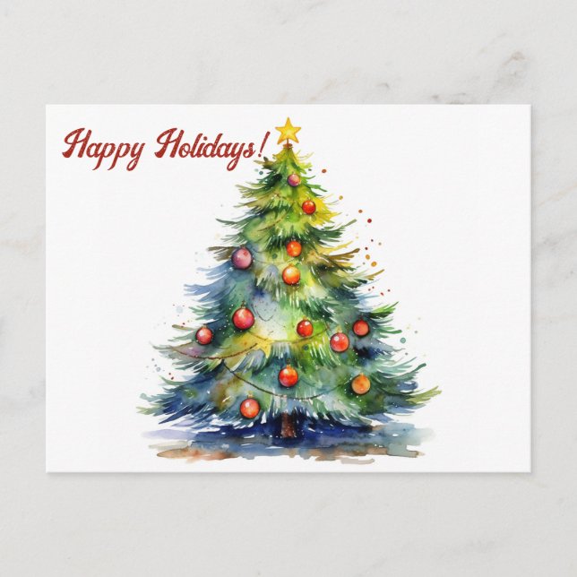 Tarjeta postal de vacaciones para navidades (Anverso)