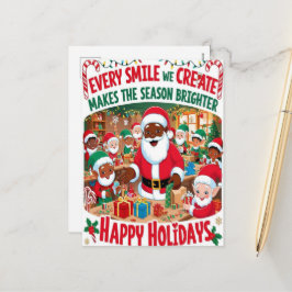 Tarjeta postal de vacaciones para navidades