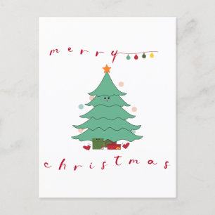 Tarjeta postal de vacaciones para navidades   Árbo