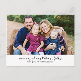 Tarjeta postal de vacaciones para Navidades con gu