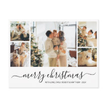 Tarjeta postal de vacaciones para Navidades de cla