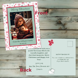 Tarjeta postal de vacaciones para Navidades de fot