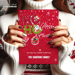 Tarjeta postal de vacaciones para Navidades de HO 
