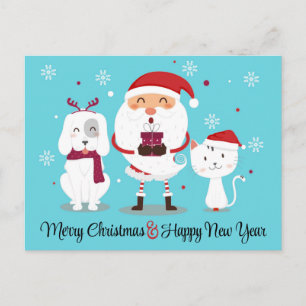 Tarjeta postal de vacaciones para Navidades de neg