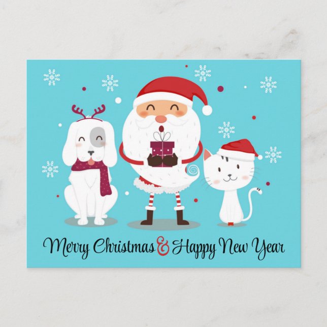 Tarjeta postal de vacaciones para Navidades de neg (Anverso)