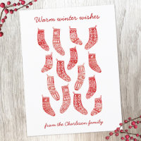 Tarjeta postal de vacaciones para Navidades nórdic