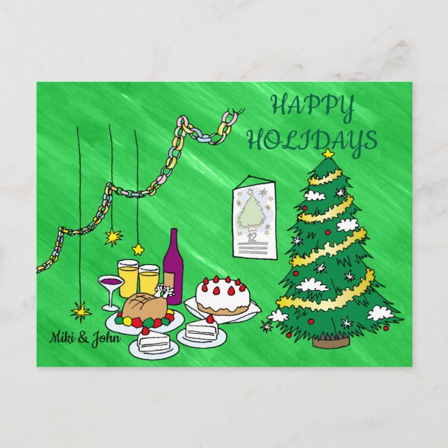 Tarjeta postal de vacaciones para personalizados d (Anverso)