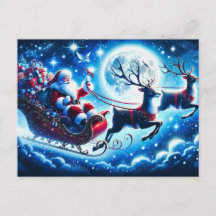Tarjeta postal de vacaciones Santa