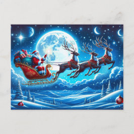 Tarjeta postal de vacaciones Santa