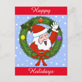Tarjeta postal de vacaciones Santa (Personalizable