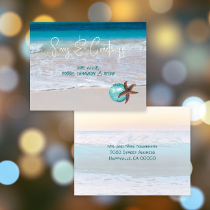 Tarjeta postal de vacaciones Starfish Beach Seas y