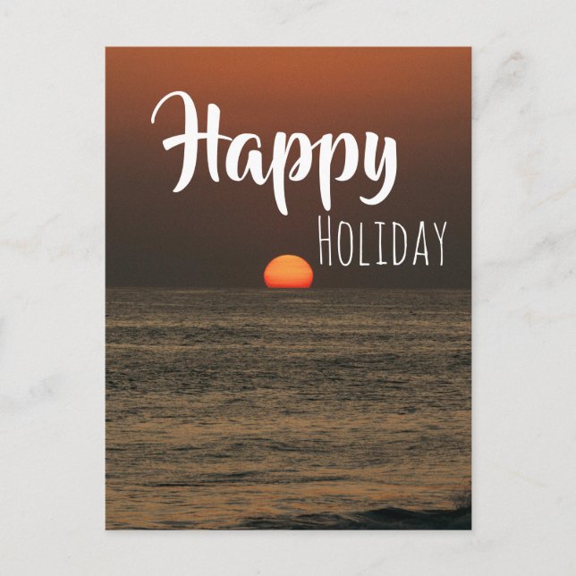 Tarjeta postal de vacaciones - texto personalizado (Anverso)