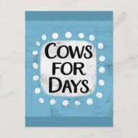 Tarjeta postal de Vacas Para Días