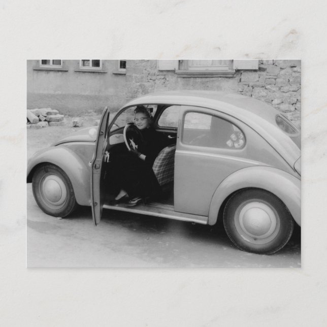 Tarjeta postal de vagón alemán vintage (Anverso)