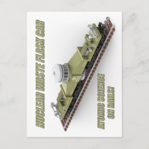 Tarjeta postal de vagón de frasco nuclear american