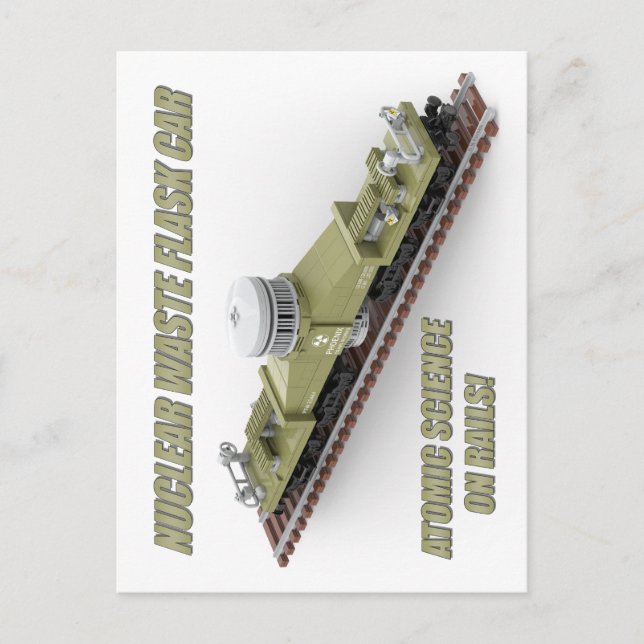 Tarjeta postal de vagón de frasco nuclear american (Anverso)