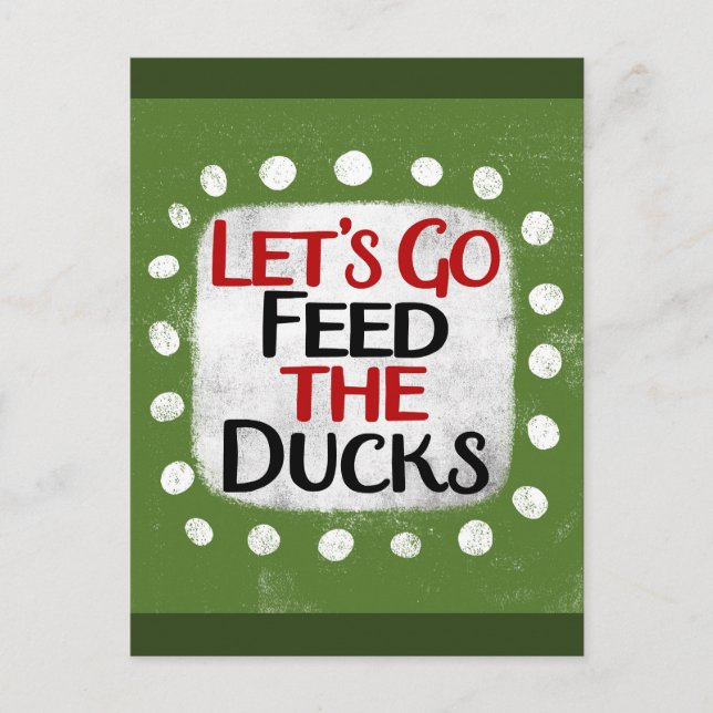 Tarjeta Postal de Vamos a Alimentar a los Patitos (Anverso)
