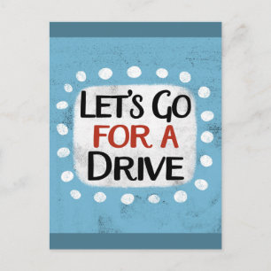 Tarjeta Postal de Vamos a Dar un Paseo en Coche