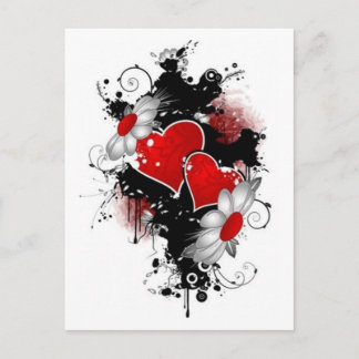 tarjeta postal de vectores de amor