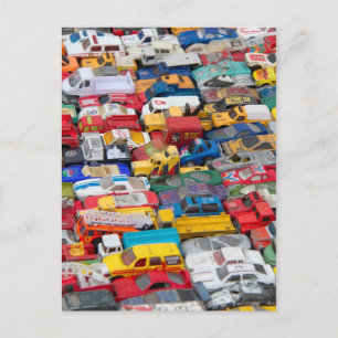 Tarjeta postal de vehículos de juguete