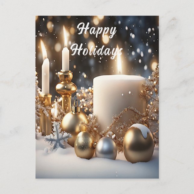 Tarjeta postal de velas de vacaciones (Anverso)